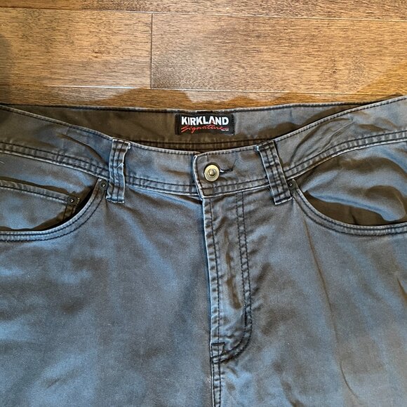 Kirkland Signature Men’s Pants Gray Size 36x34 Cotton Blend Casual Straight Fit - Picture 4 of 6